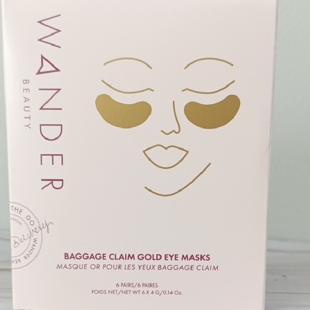 Wander Beauty Baggage Claim Gold Eye Masks